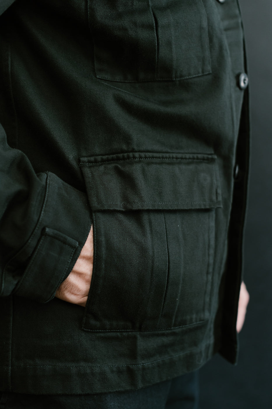 BDU Jacket Back Satin - Black