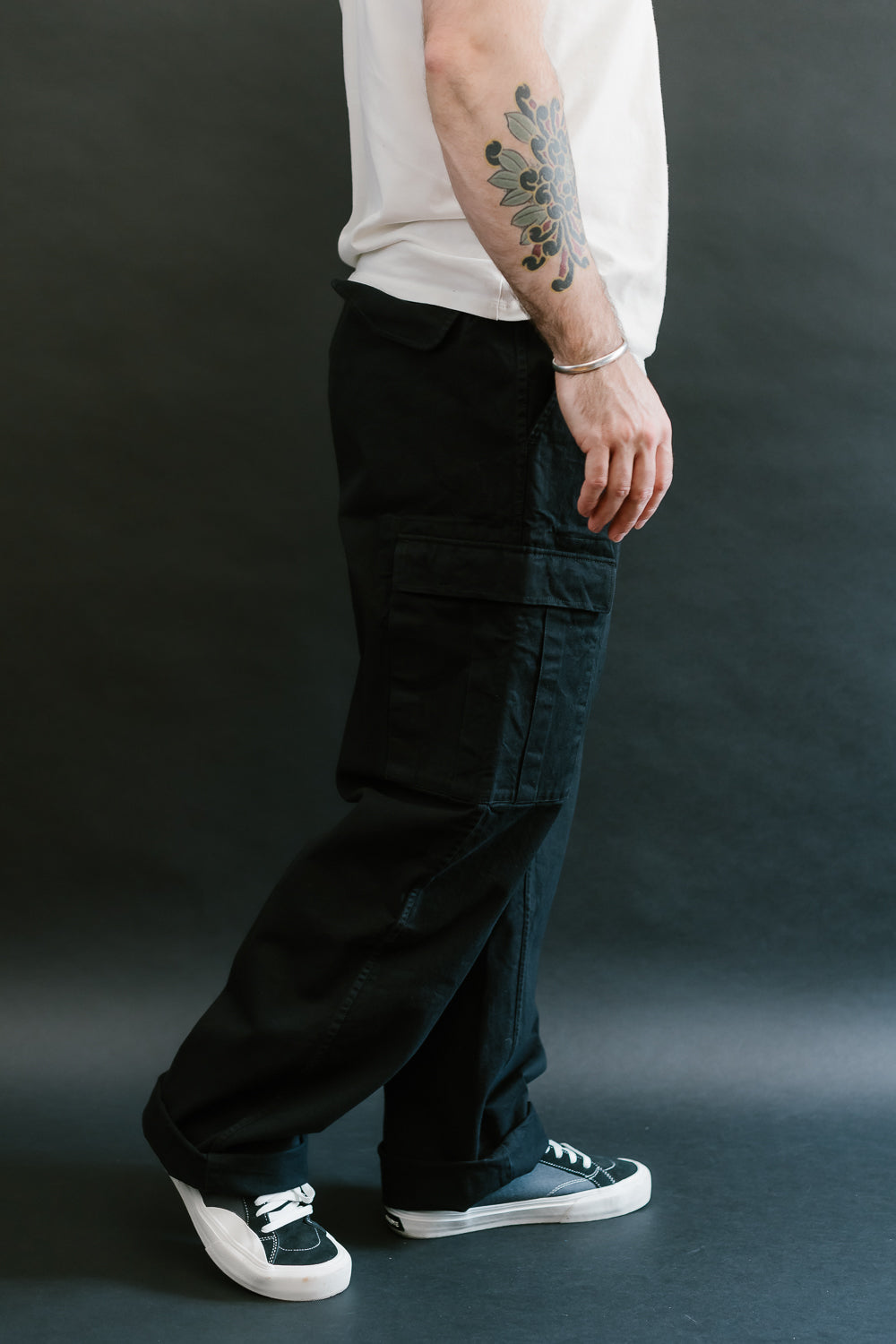 Cargo Pant Twill - Washed Black