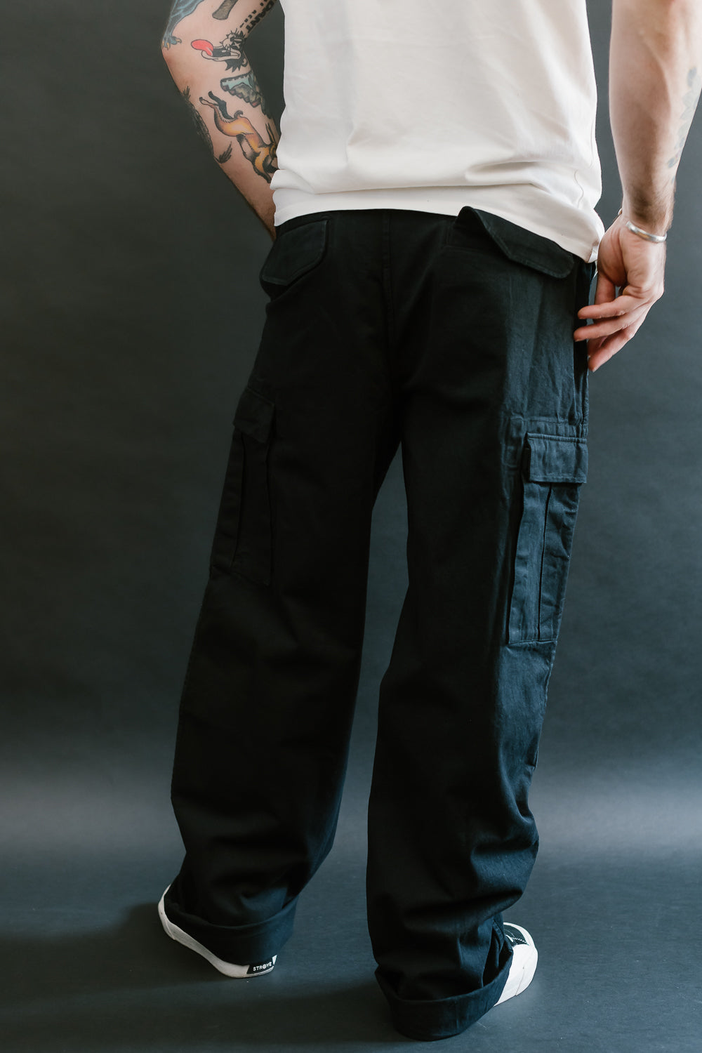 Cargo Pant Twill - Washed Black