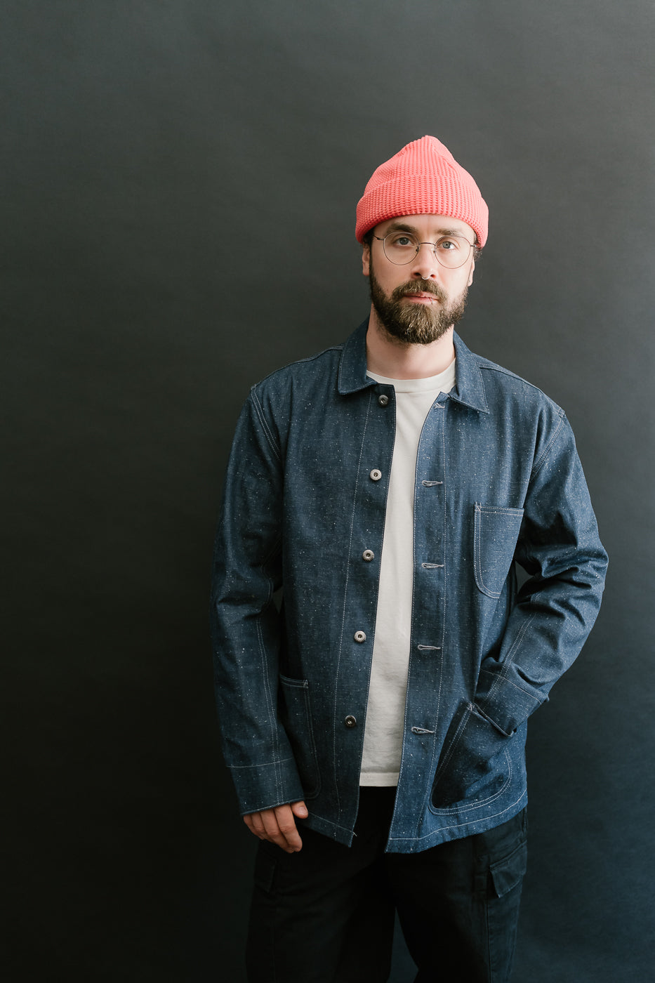 Chore Jacket Nep Denim - Indigo