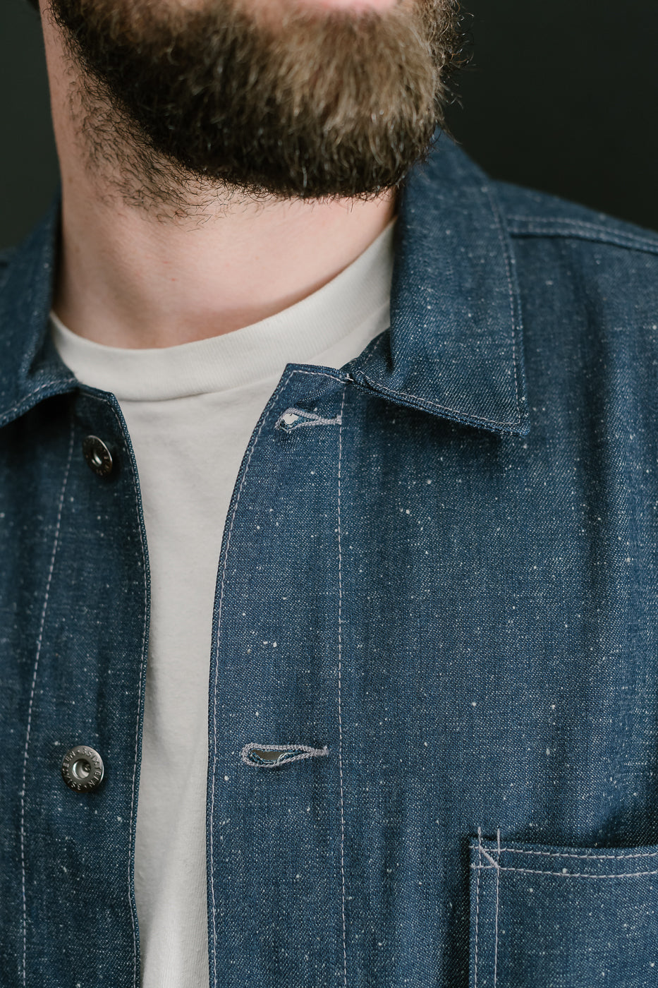 Chore Jacket Nep Denim - Indigo