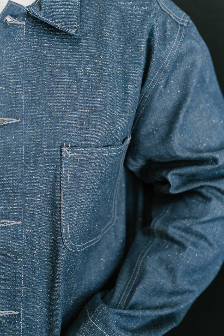 Chore Jacket Nep Denim - Indigo