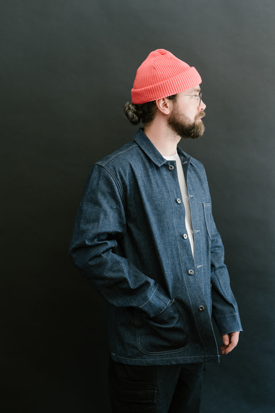 Chore Jacket Nep Denim - Indigo