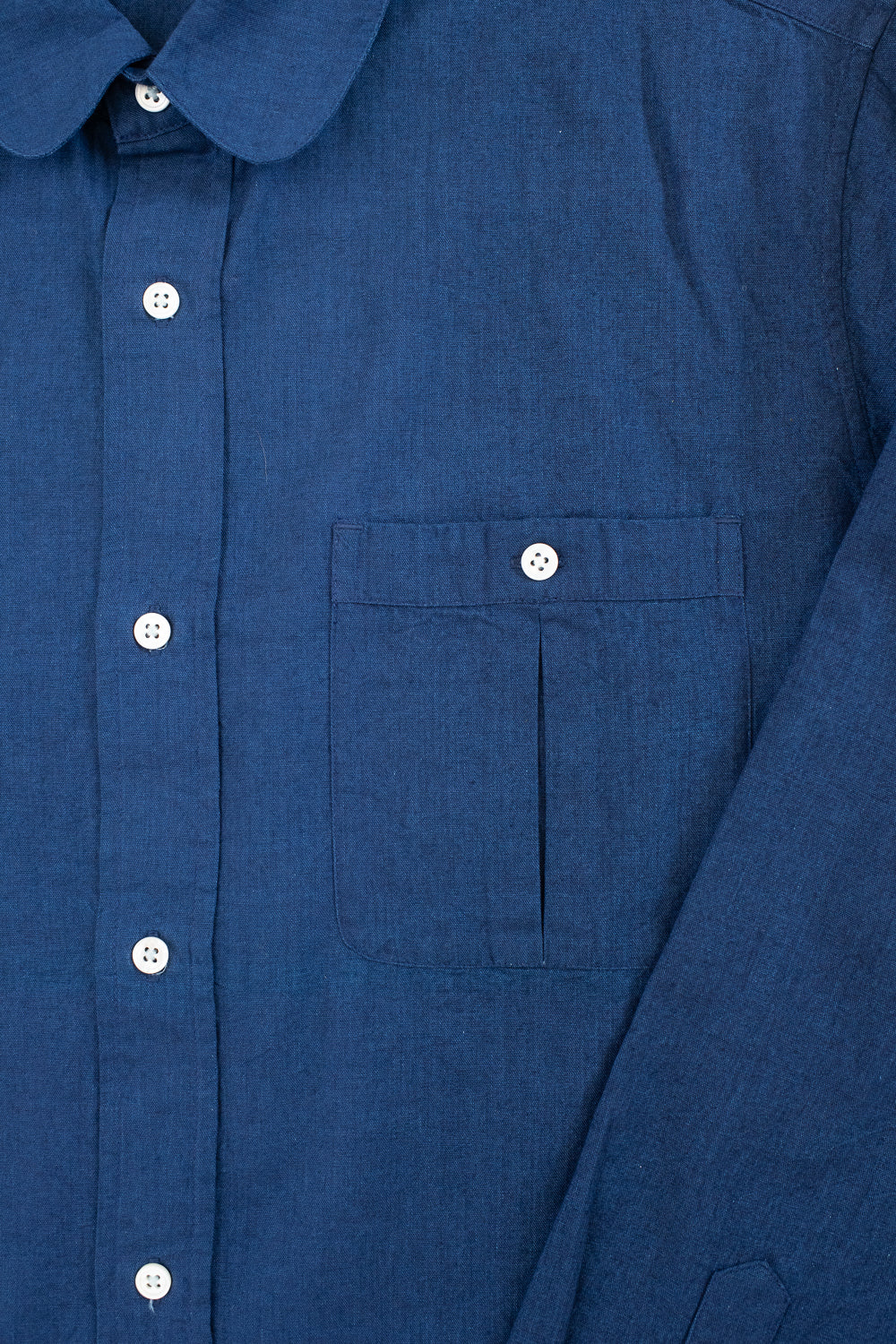 Club Collar Selvedge Broadcloth Shirt  - Indigo