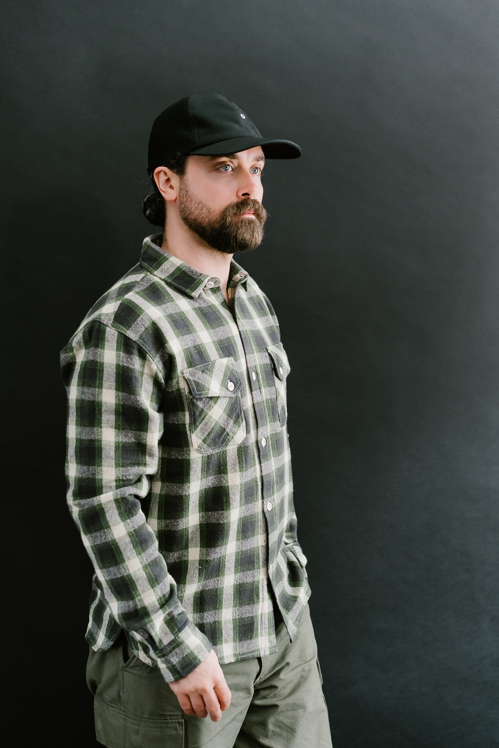 Crosscut Flannel - Emerald Shaggy Check