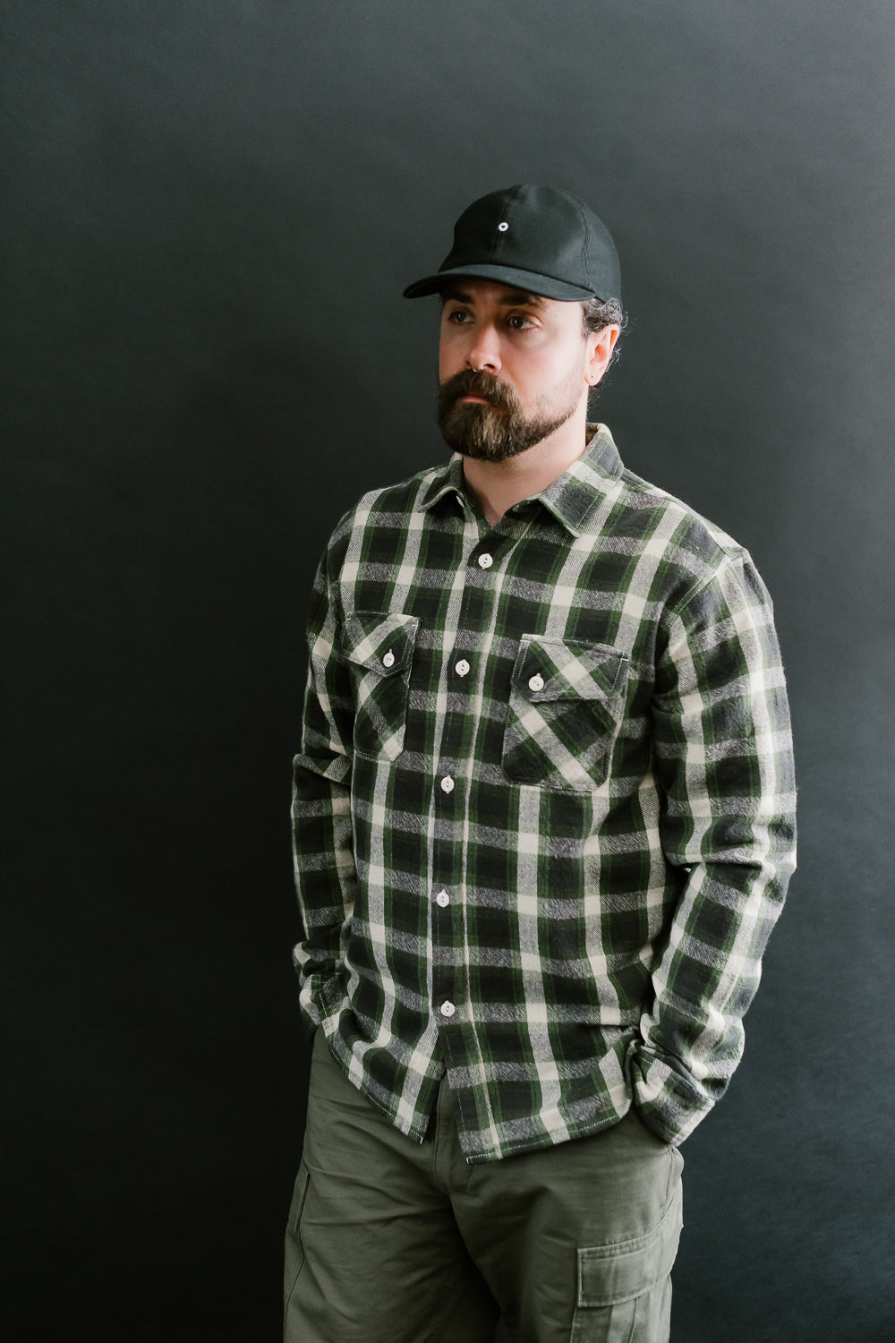 Crosscut Flannel - Emerald Shaggy Check