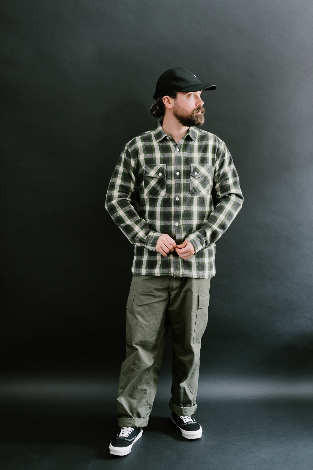 Crosscut Flannel - Emerald Shaggy Check