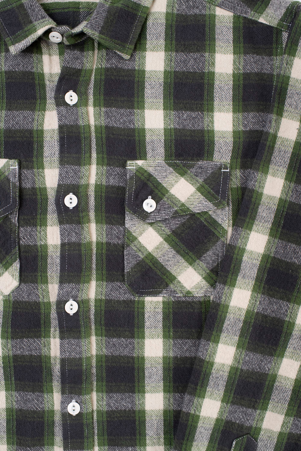 Crosscut Flannel - Emerald Shaggy Check