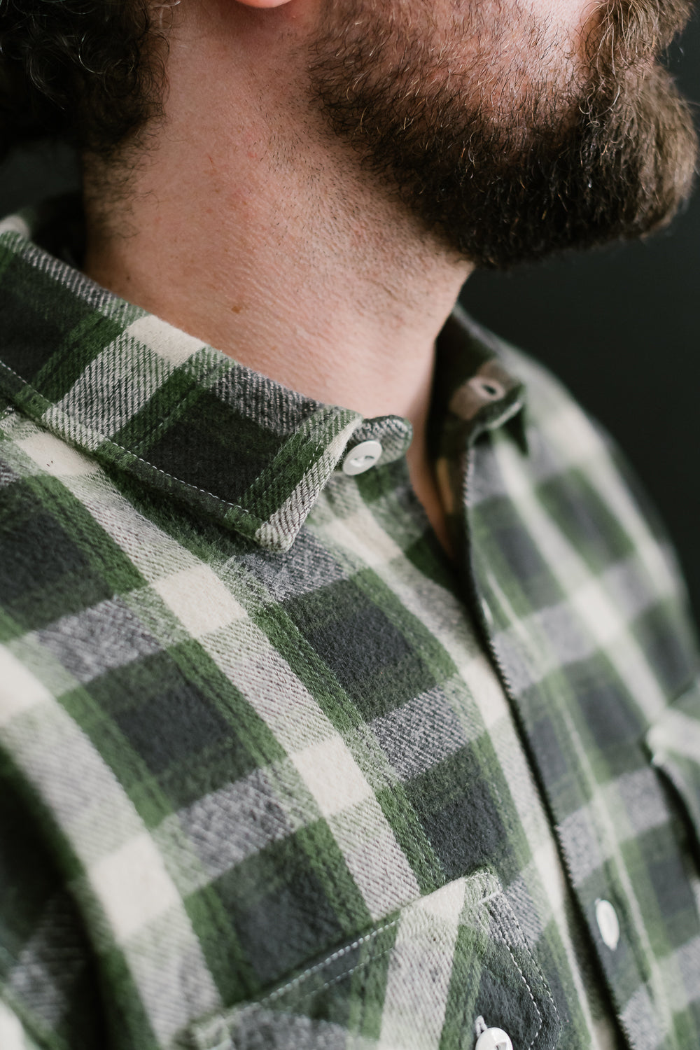 Crosscut Flannel - Emerald Shaggy Check