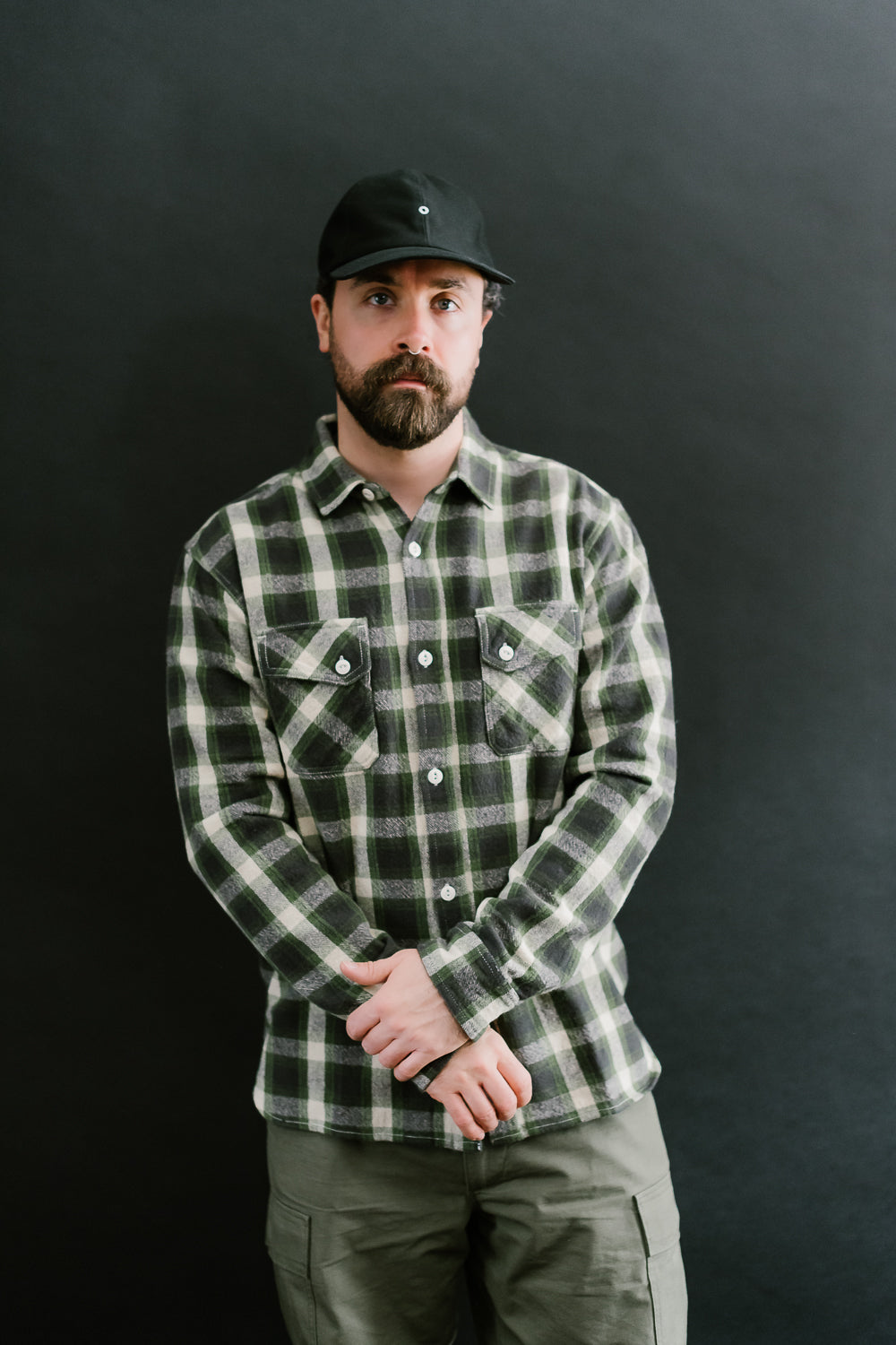 Crosscut Flannel - Emerald Shaggy Check