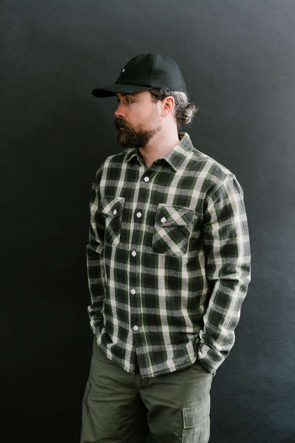 Crosscut Flannel - Emerald Shaggy Check