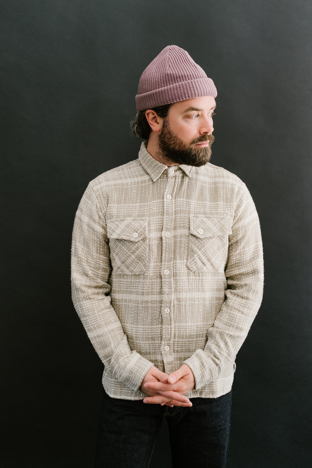 Crosscut Flannel Jacquard - Alabaster