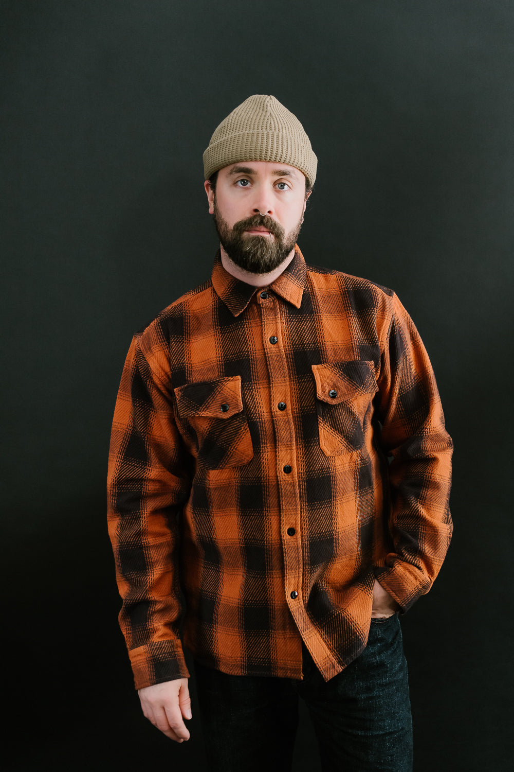 Crosscut Flannel - Rust Twill Plaid