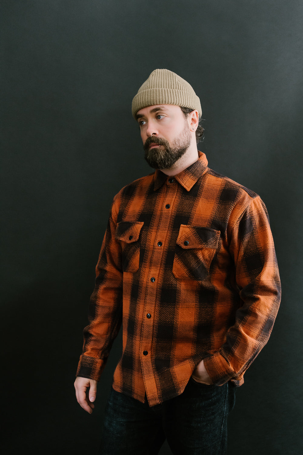 Crosscut Flannel - Rust Twill Plaid