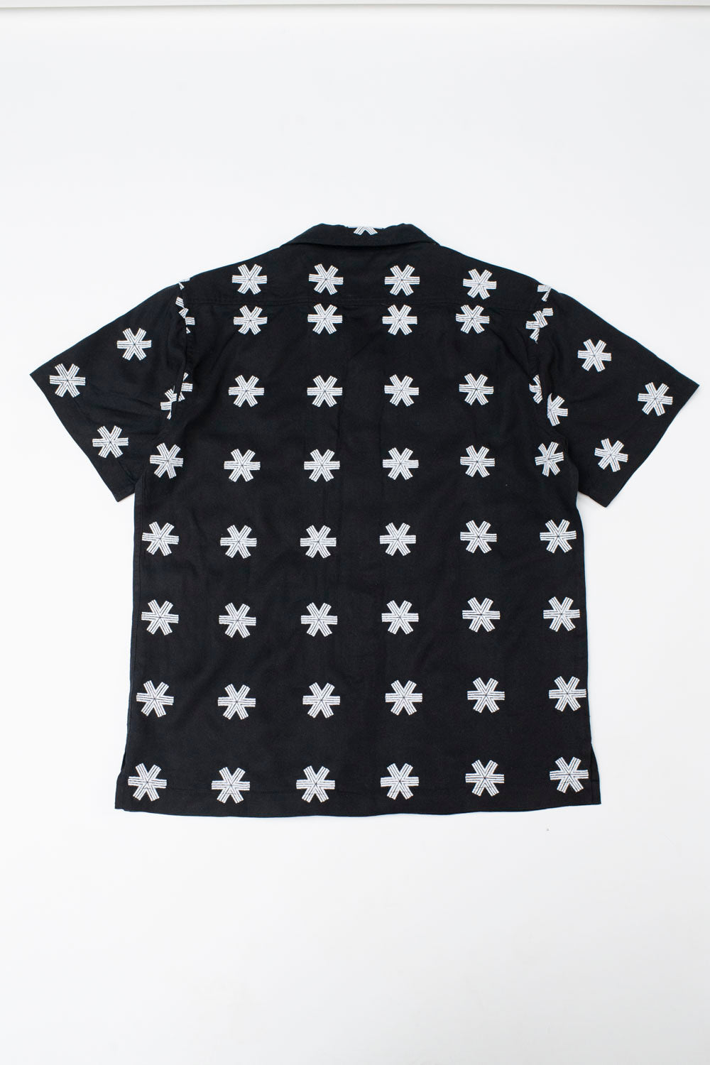 Embroidered Tencel Leisure Shirt  - Black