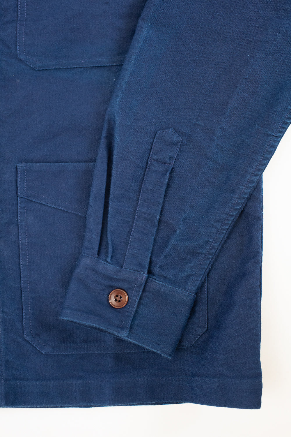 French Work Jacket Moleskin - Washed Indigo