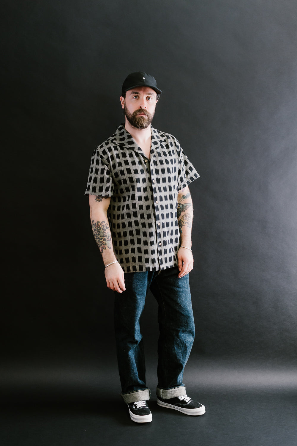 Leisure Shirt  - Black Ikat