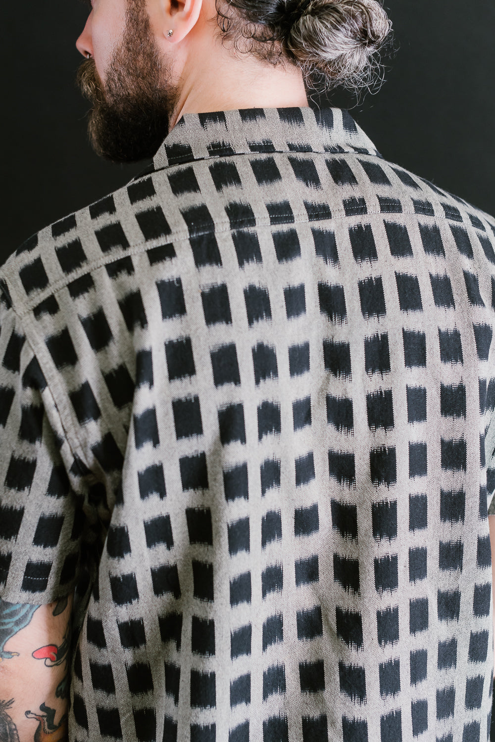 Leisure Shirt  - Black Ikat