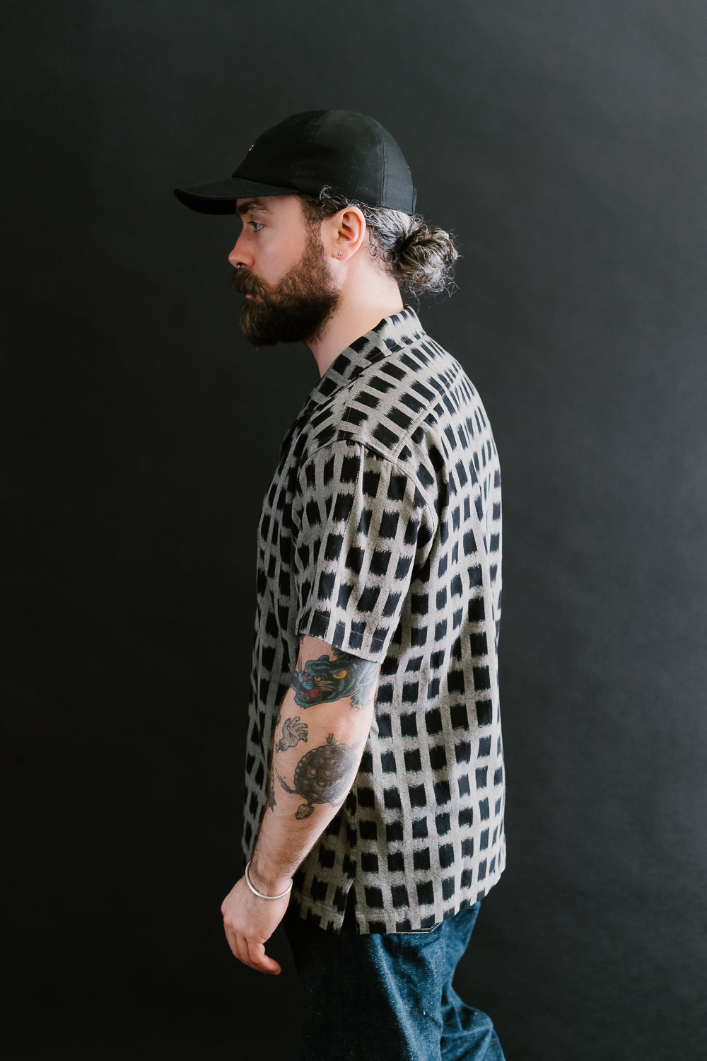 Leisure Shirt  - Black Ikat