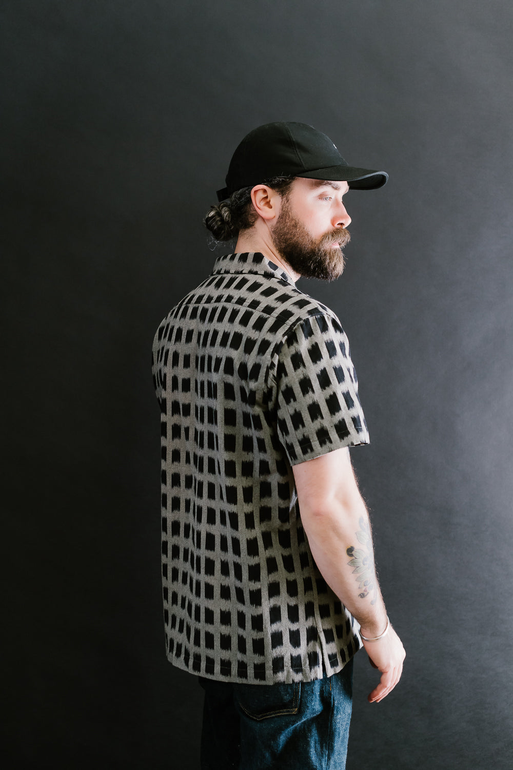 Leisure Shirt  - Black Ikat