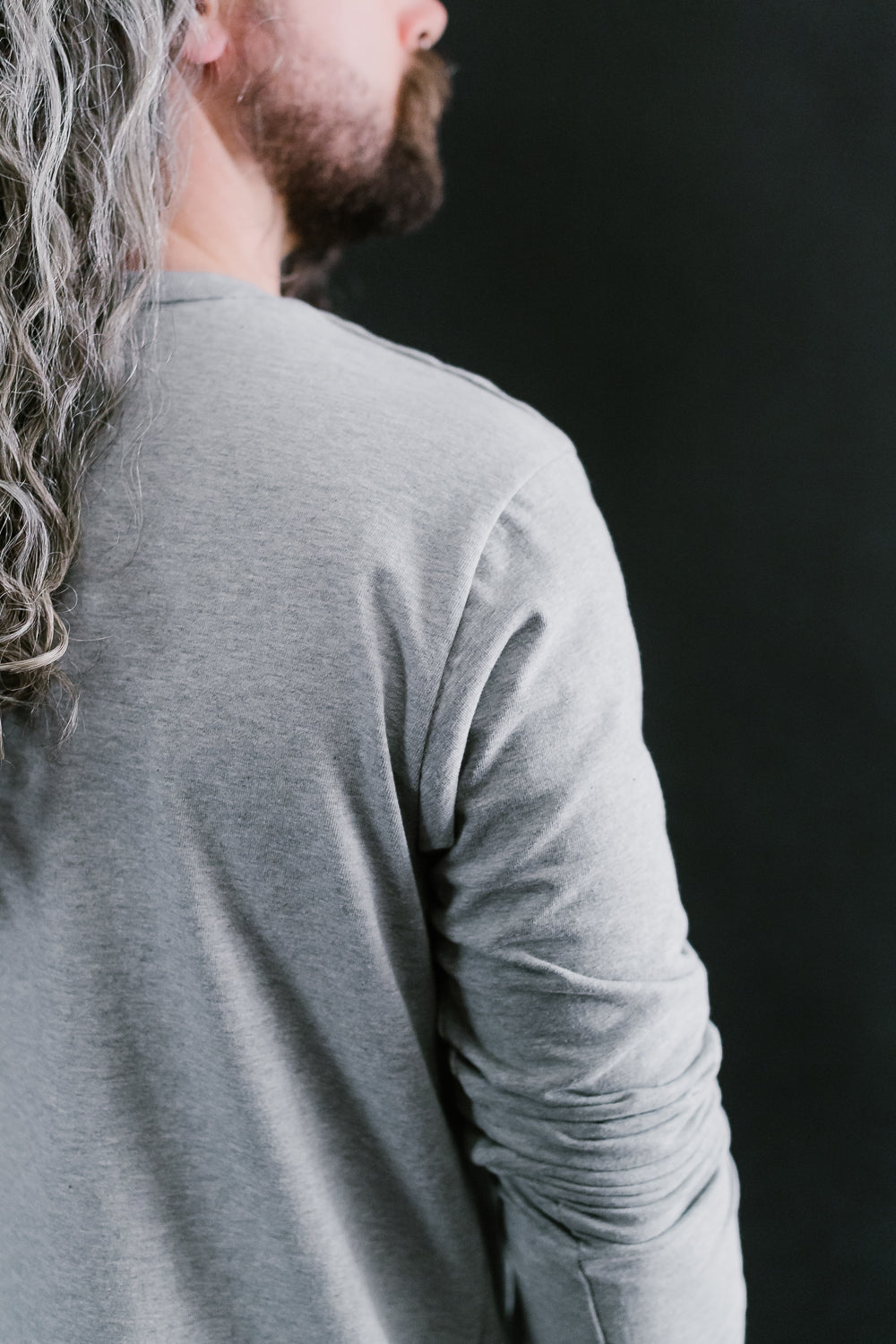 Long Sleeve Pocket T-Shirt - Heather Grey