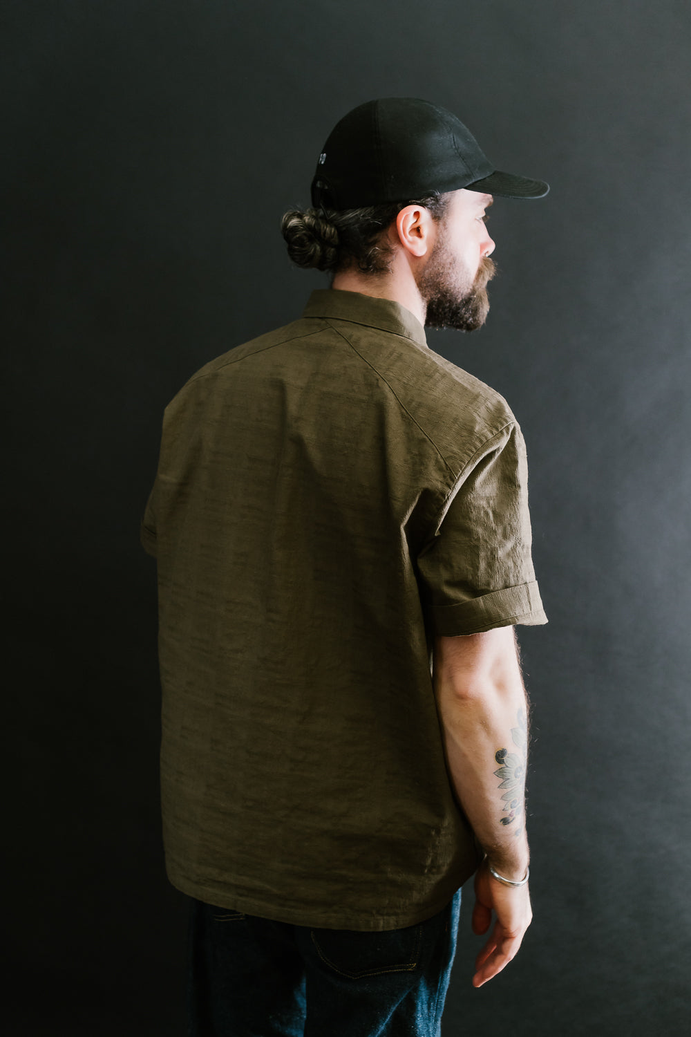 Safari Shirt  - Drab Barkcloth