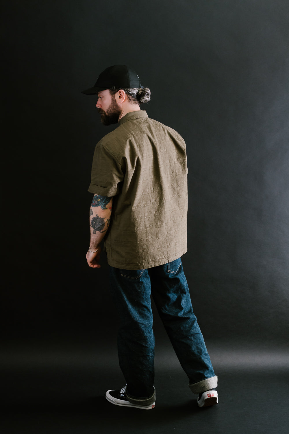 Safari Shirt  - Drab Barkcloth