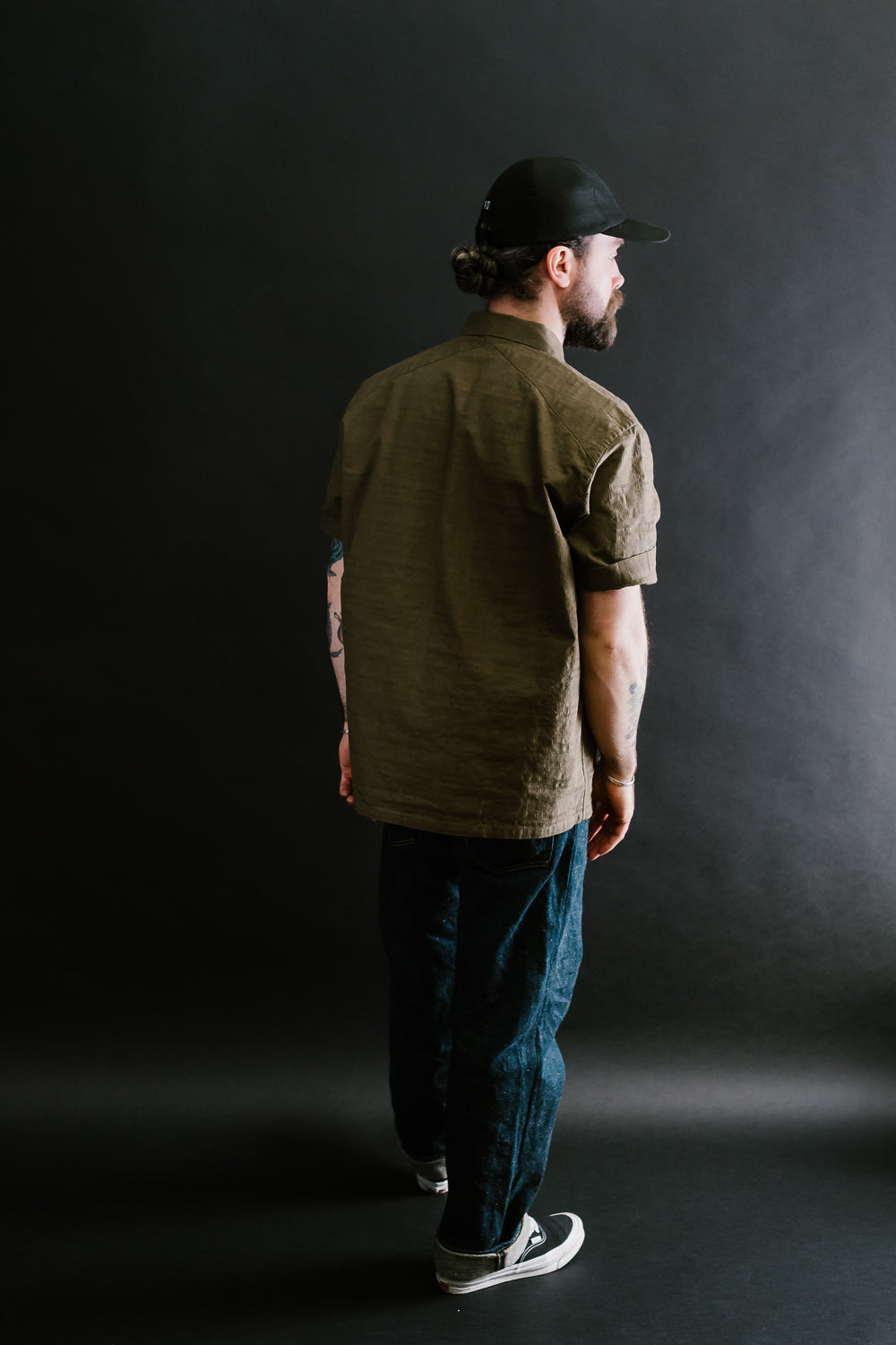 Safari Shirt  - Drab Barkcloth