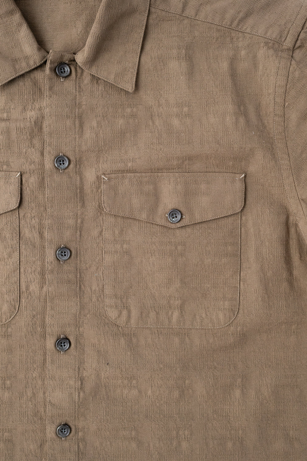 Safari Shirt  - Drab Barkcloth