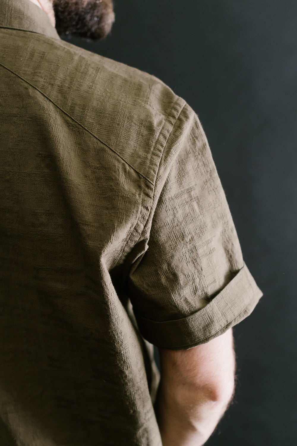 Safari Shirt  - Drab Barkcloth