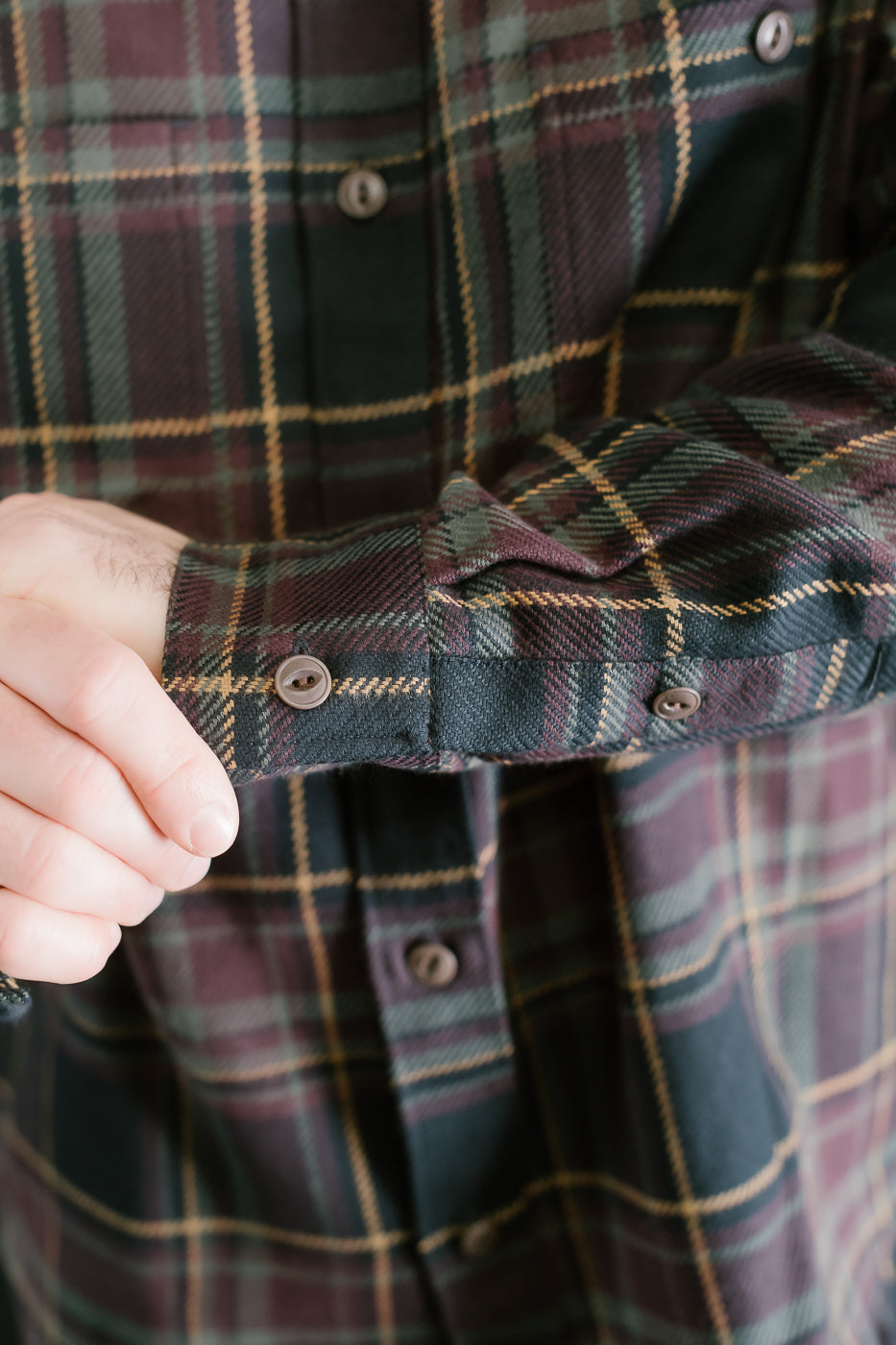 Utility Flannel Plaid  - Black Olive