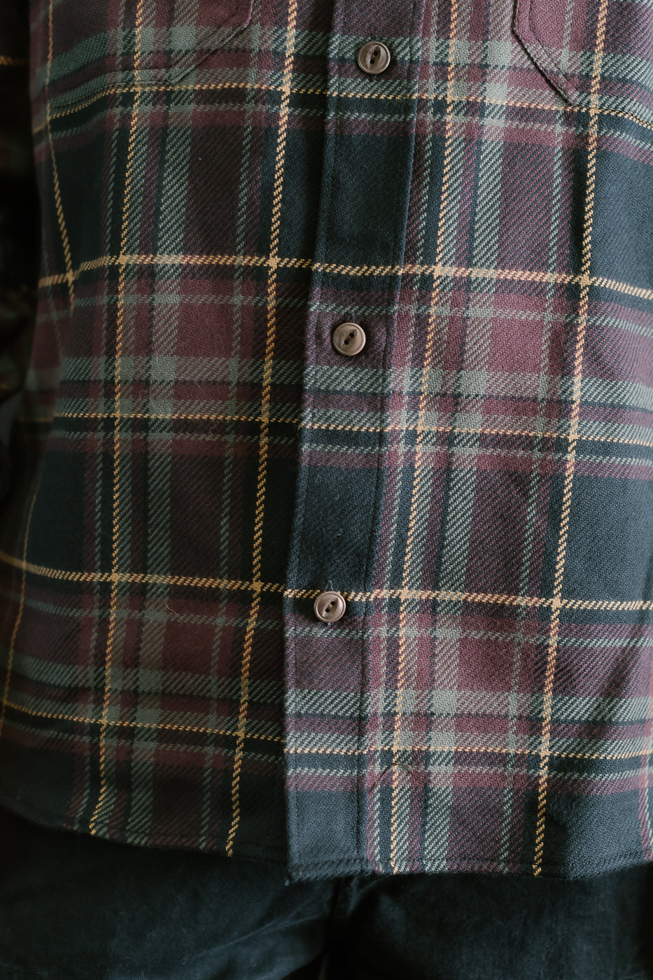 Utility Flannel Plaid  - Black Olive