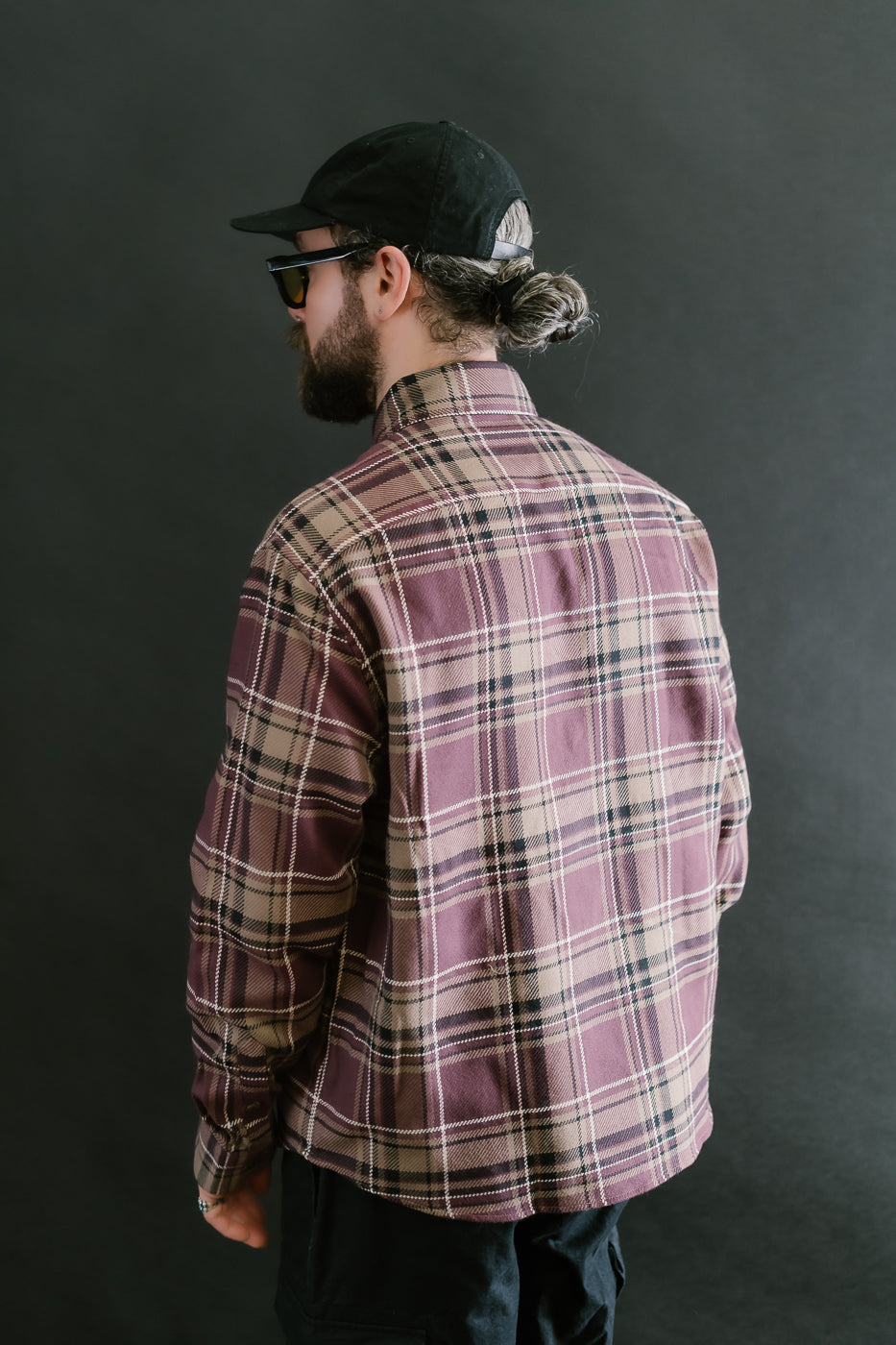 Utility Flannel Plaid  - Burgundy Oak