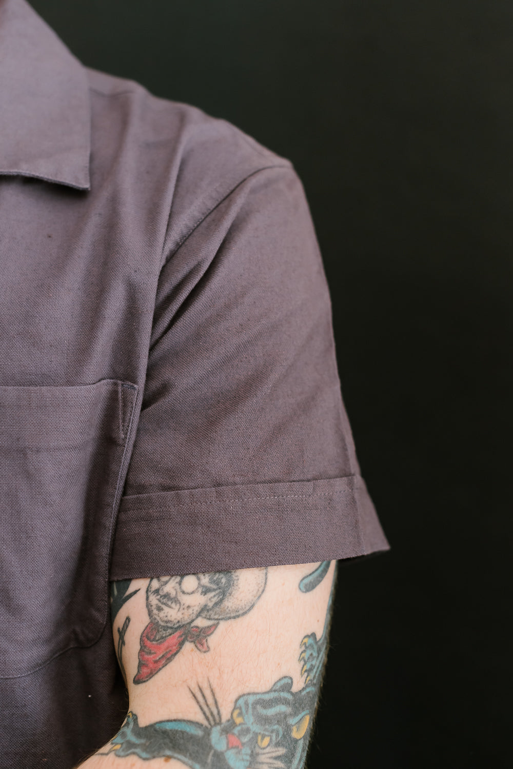 Vacation Shirt - Plum Hand Stitch