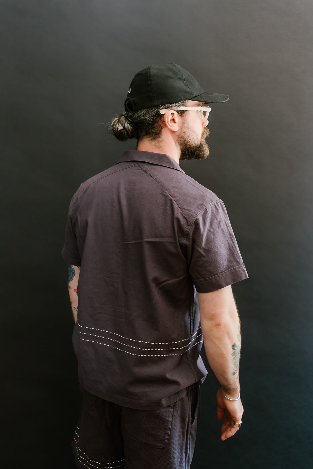 Vacation Shirt - Plum Hand Stitch