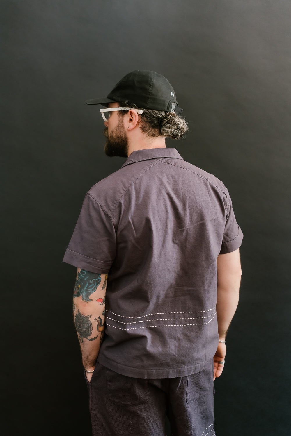 Vacation Shirt - Plum Hand Stitch