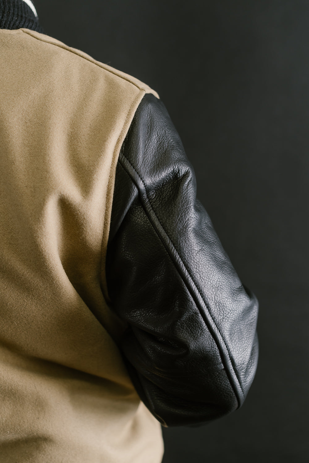 Dant x Dehen - Varsity Jacket - Camel, Black