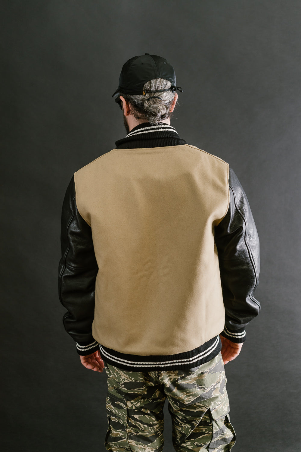 Dant x Dehen - Varsity Jacket - Camel, Black