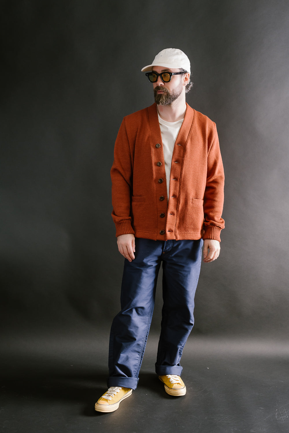 Classic Cardigan - Burnt Orange