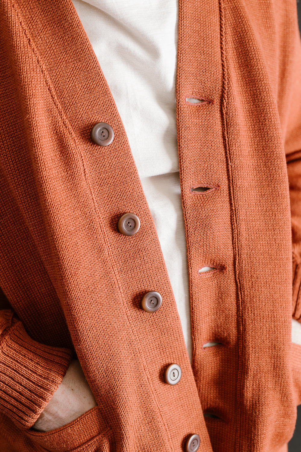 Classic Cardigan - Burnt Orange