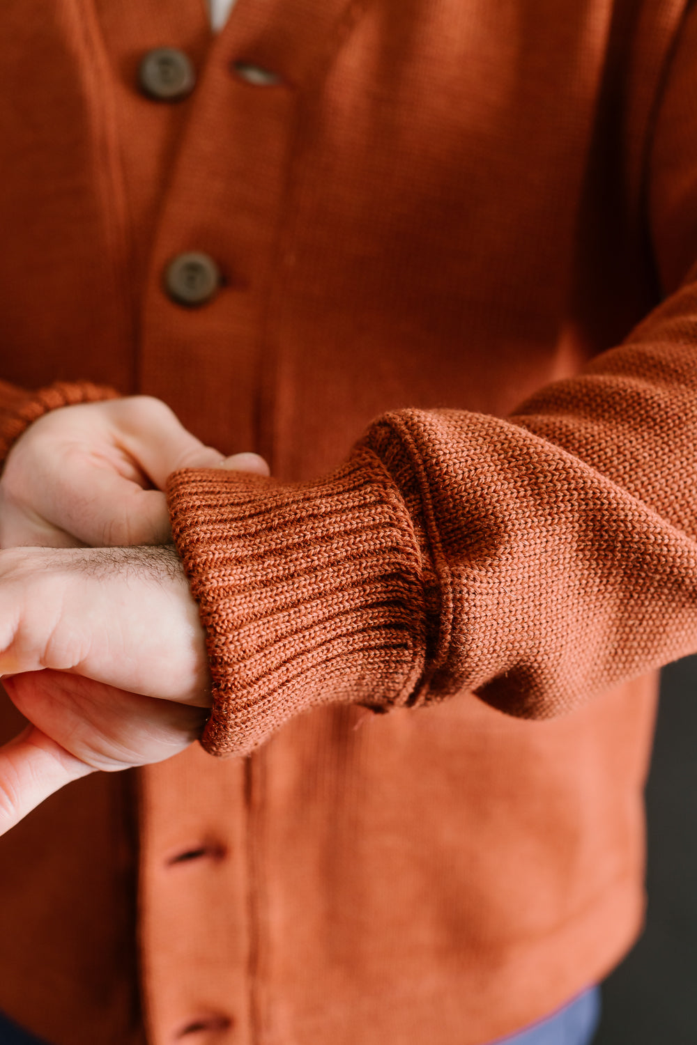 Classic Cardigan - Burnt Orange