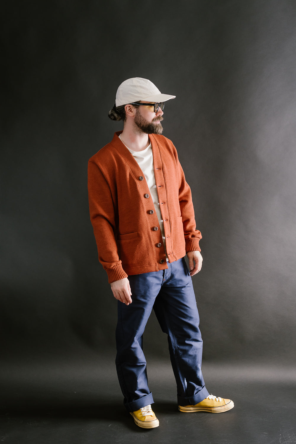 Classic Cardigan - Burnt Orange