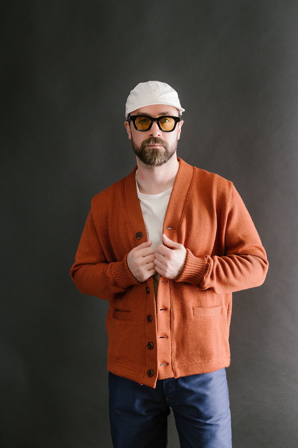 Classic Cardigan - Burnt Orange