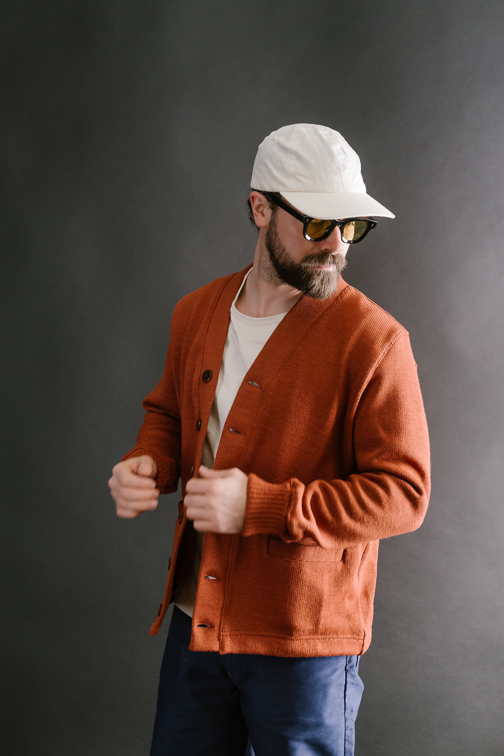 Classic Cardigan - Burnt Orange