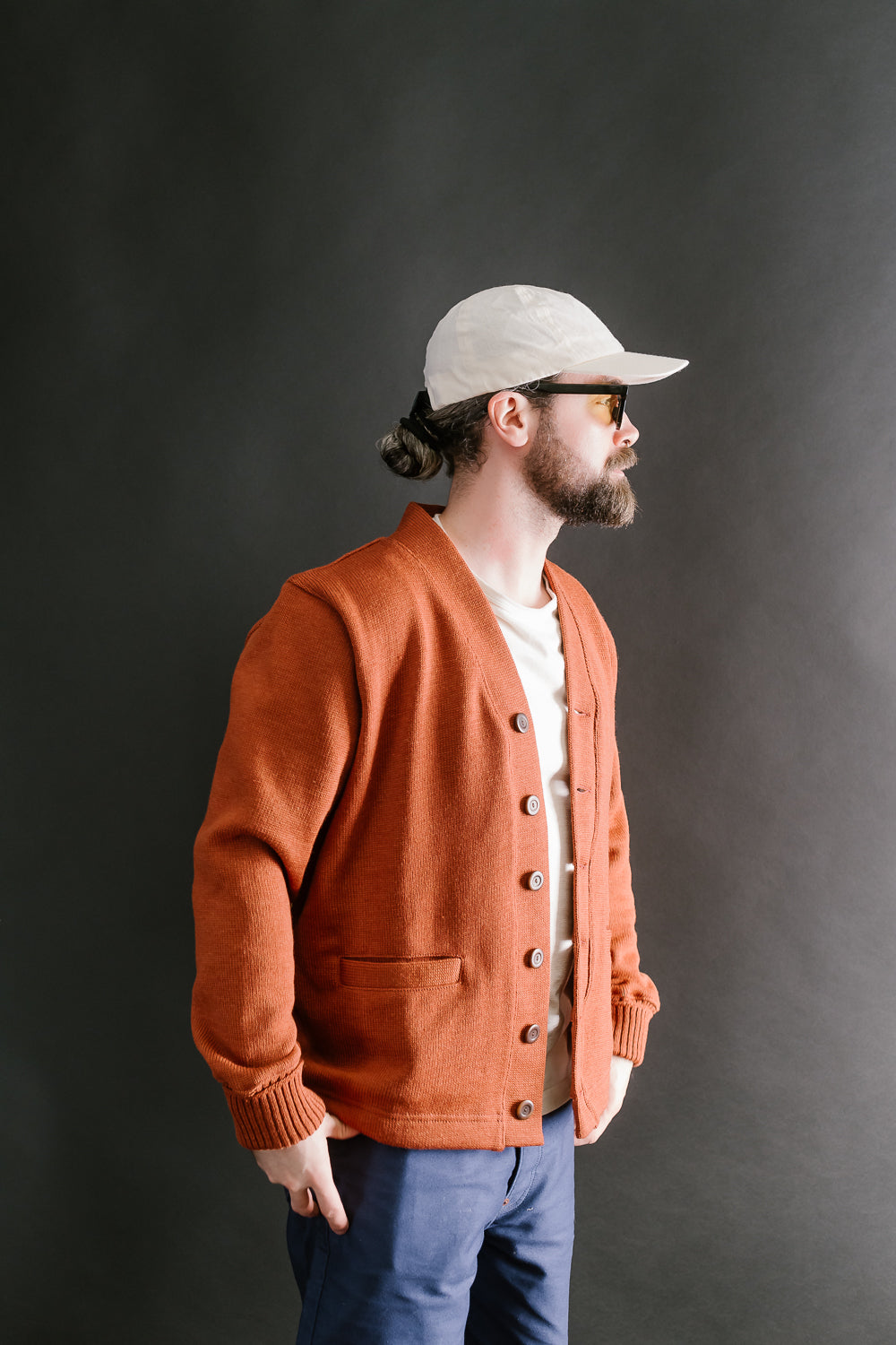 Classic Cardigan - Burnt Orange