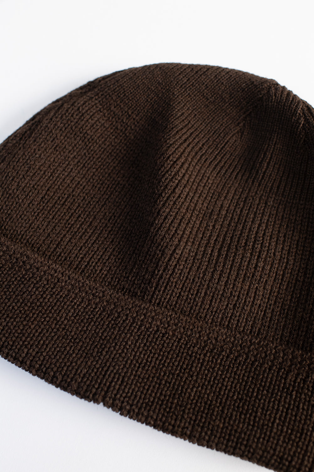 Wool Knit Watch Cap - Brown