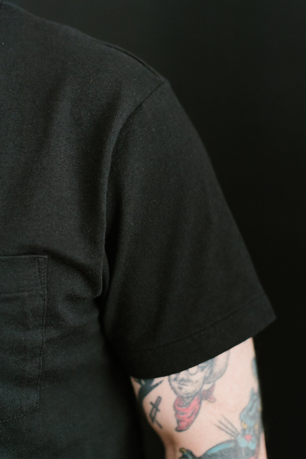 Heavy Duty Pocket Tee - Black