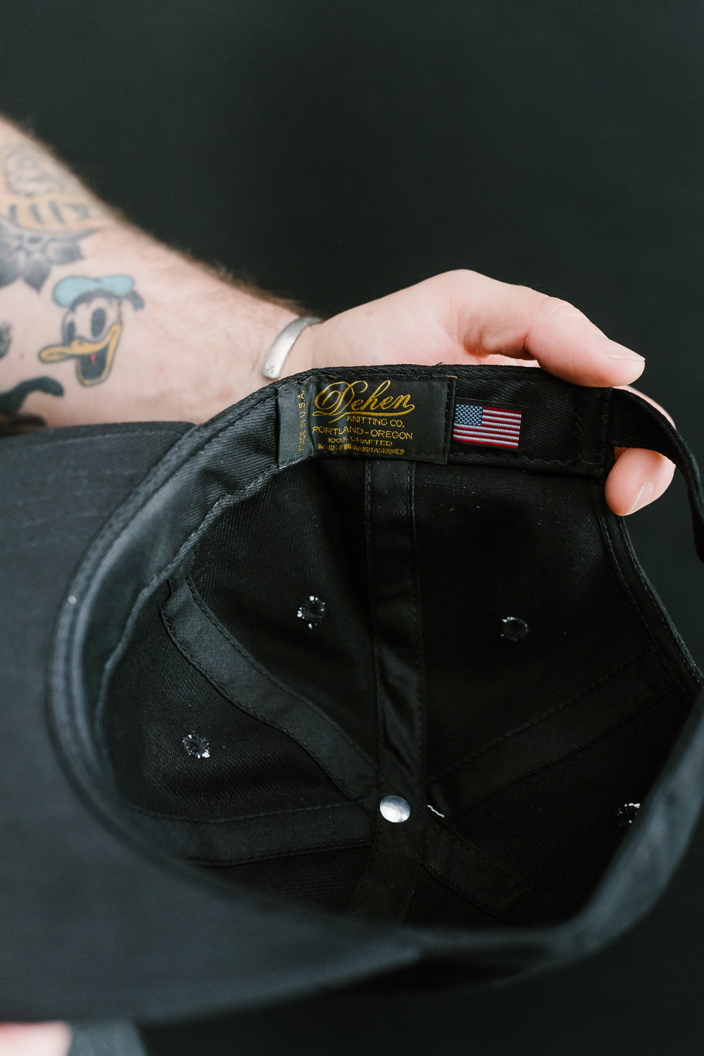 Denim Baseball Hat - Black