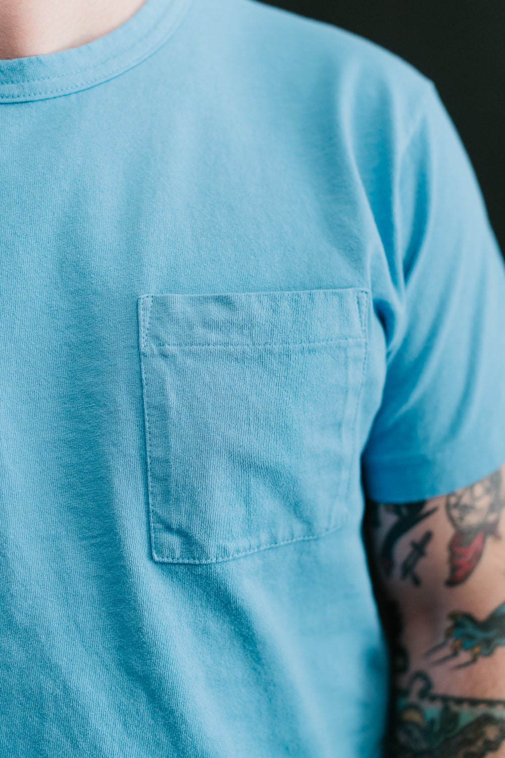 Heavy Duty Pocket Tee - Bluebird