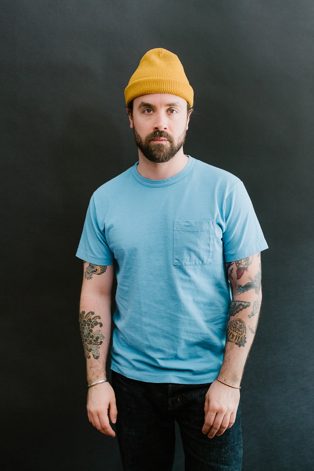 Heavy Duty Pocket Tee - Bluebird